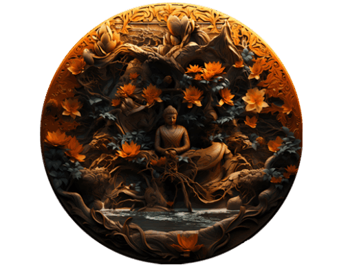 Badge - Buddha Amidst Nature